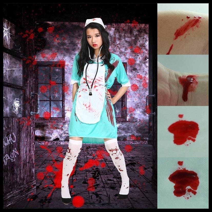 DARAH PALSU HALLOWEEN MAINAN PRANK MURAH AMAN UNTUK FILM FAKE BLOOD COSPLAY MAKE UP LUKA PERTUNJUKAN