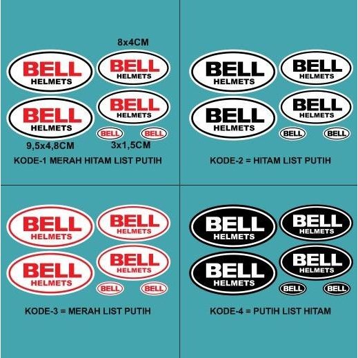 ready Cutting Sticker Logo Bell Helmet Stiker Helm Bell 1set isi 6pcs murah
