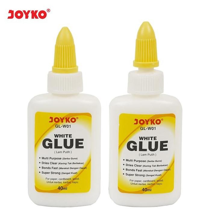 

ready JOYKO WHITE GLUE 40ML LEM CAIR JOYKO PUTIH PRAKARYA ANAK SEKOLAH GL-W01 LUSIN [12PCS] murah