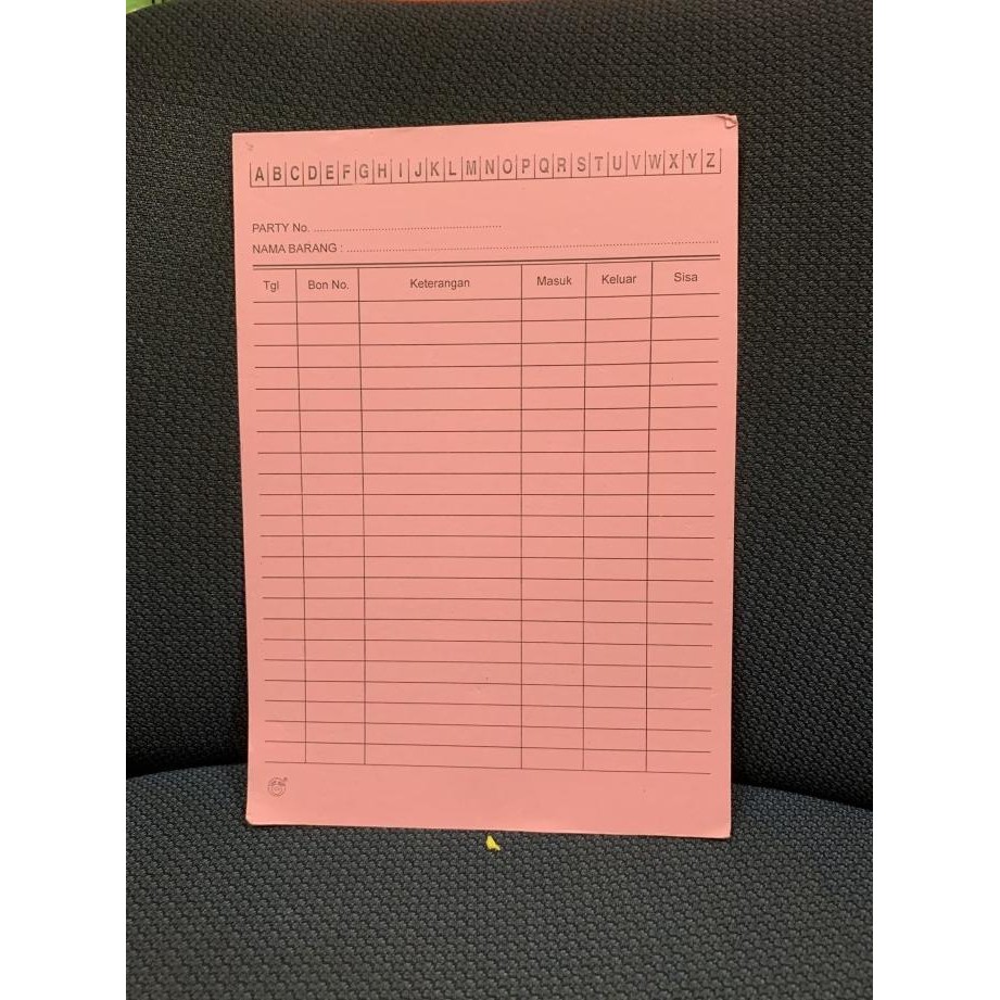 

tyS Kartu stock warna