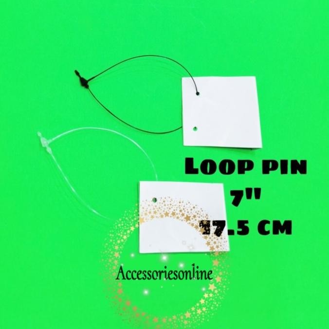 

tyS Loop pin 7 inch / tali label baju / tali hang tag baju plastik 5000 PC