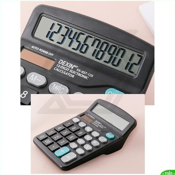 

tyS [zolo] DEXIN Kalkulator Warna Pastel Dual Power Solar Panel 12 Digit