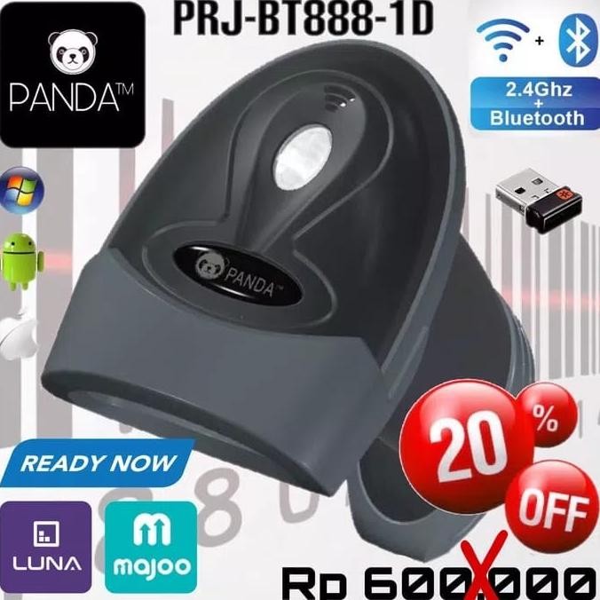 PANDA PRJ-BT888-1D WIRELESS LASER BARCODE SCANNER (BLUETOOTH+2.4G)