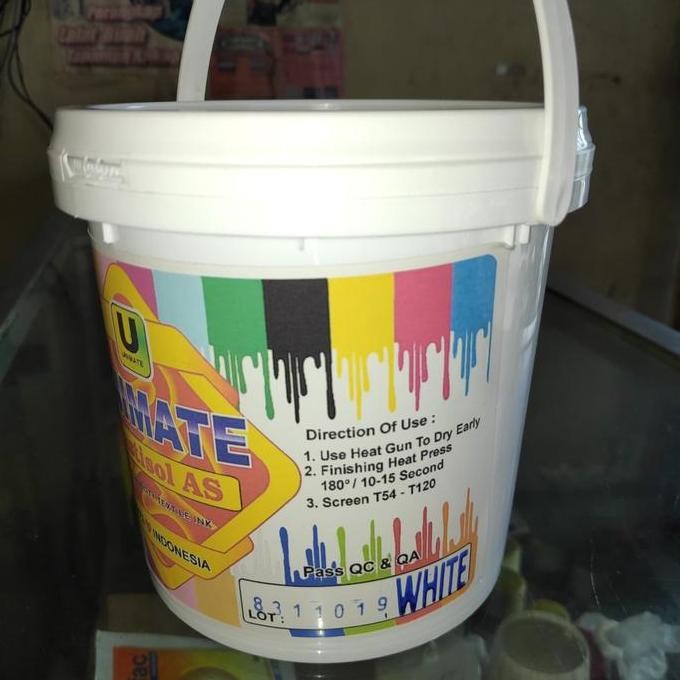 

tyS Tinta Pasta Sablon Plastisol Unimate White 1kg