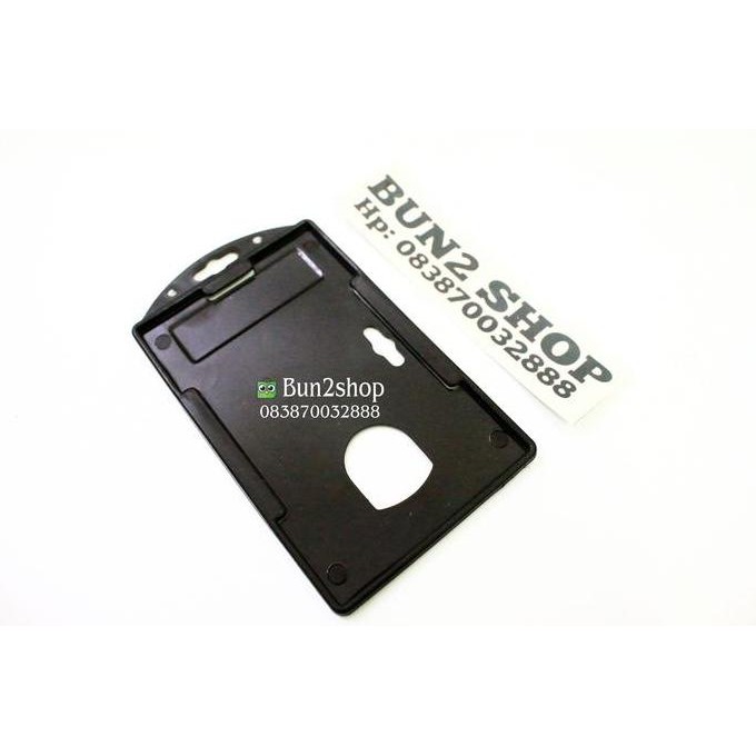 

tyS Tempat Casing ID Card/Frame ID Card Holder/Name Tag ID Card-HITAM