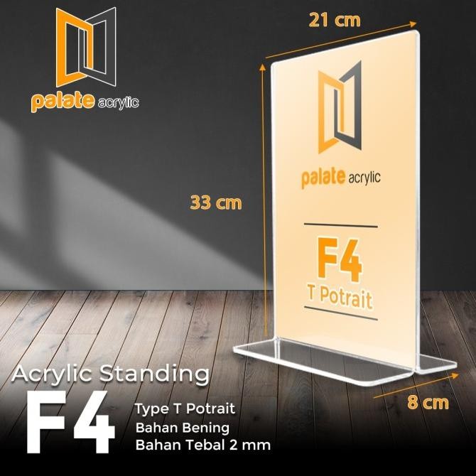 

tyS AKRILIK TENT HOLDER F4 T PORTRAIT - 2MM STANDARD