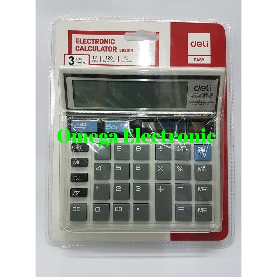 

tyS Deli 39231 Calculator Check & Correct Desktop Kalkulator Meja Office
