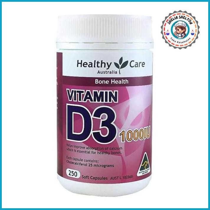 MURAH.. HEALTHY CARE VITAMIN D3 1000IU 1000 IU HEALTH VIT D 3 TULANG GIGI 250
