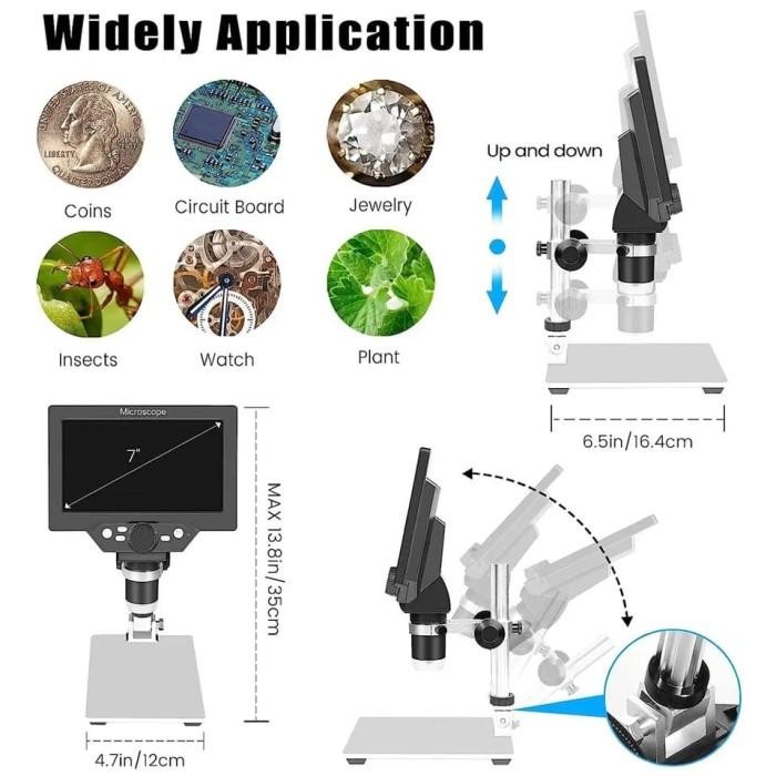 Mikroskop Digital 1600X Microscope Industri Inspeksi Servis Hp 1200X