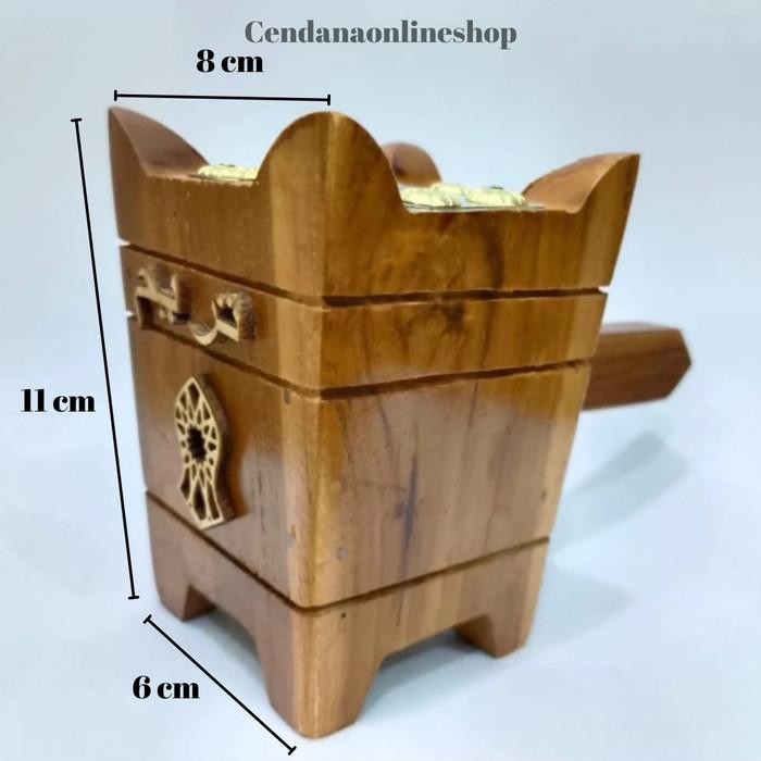 Tempat Dupa, Tempat Bukhur Serbuk Mabkhara Logo Terompah Tinggi 11 Cm