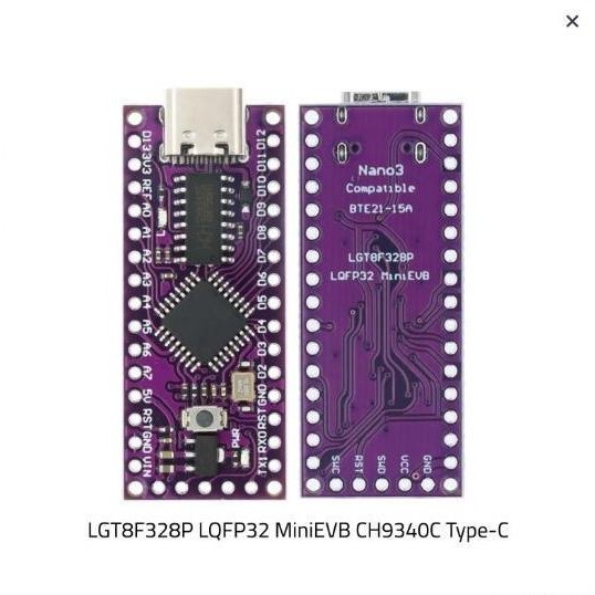 Pengganti Arduino Nano LGT8F328P LQFP32 MiniEVB Type-C