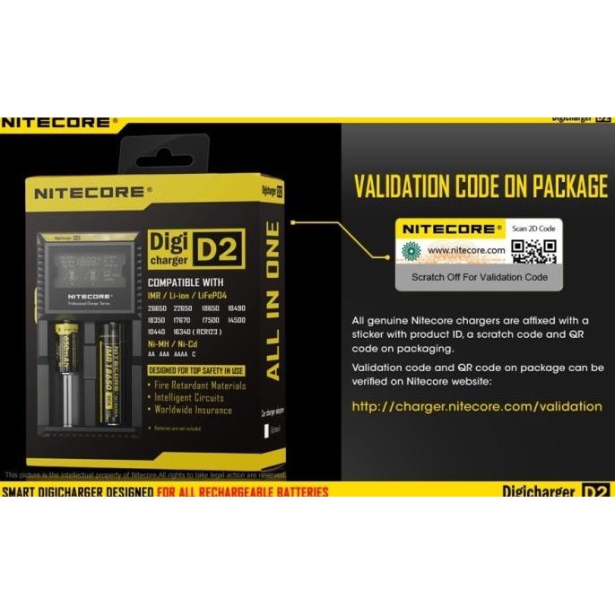 Nitecore D2 Charger Nitecore D2, Nitecore D2