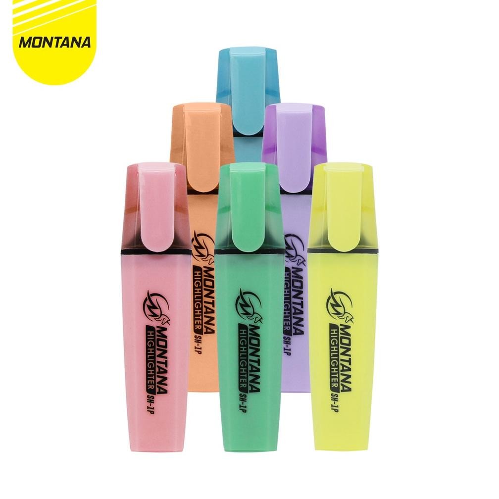 

baru !!! MONTANA Highlighter Stabilo 104 x 28 x 17 mm Color Marker Penanda Berwarna SH-1P Box