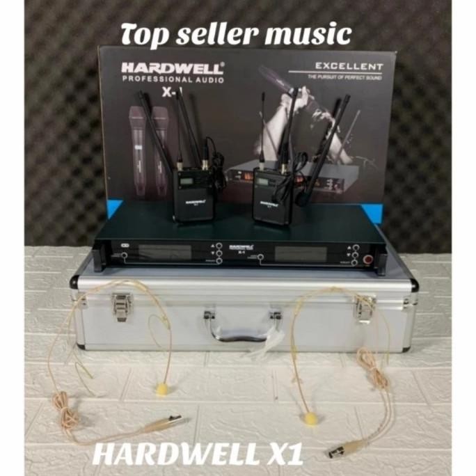 MIC WIRELESS CLIP ON + HEADSET HARDWELL X1 ORIGINAL GARANSI HARDWEL