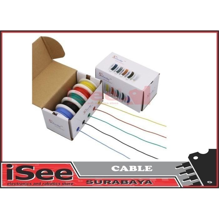 Kabel cable tunggal AWG 26 AWG26 hookup wire 26AWG 1 roll 16M wires