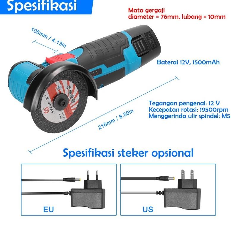 ready  Mesin Gerinda Berkualitas Grinda Tangan Mini Gerinda Baterai Gerinda Portable Gerinda Tangan 