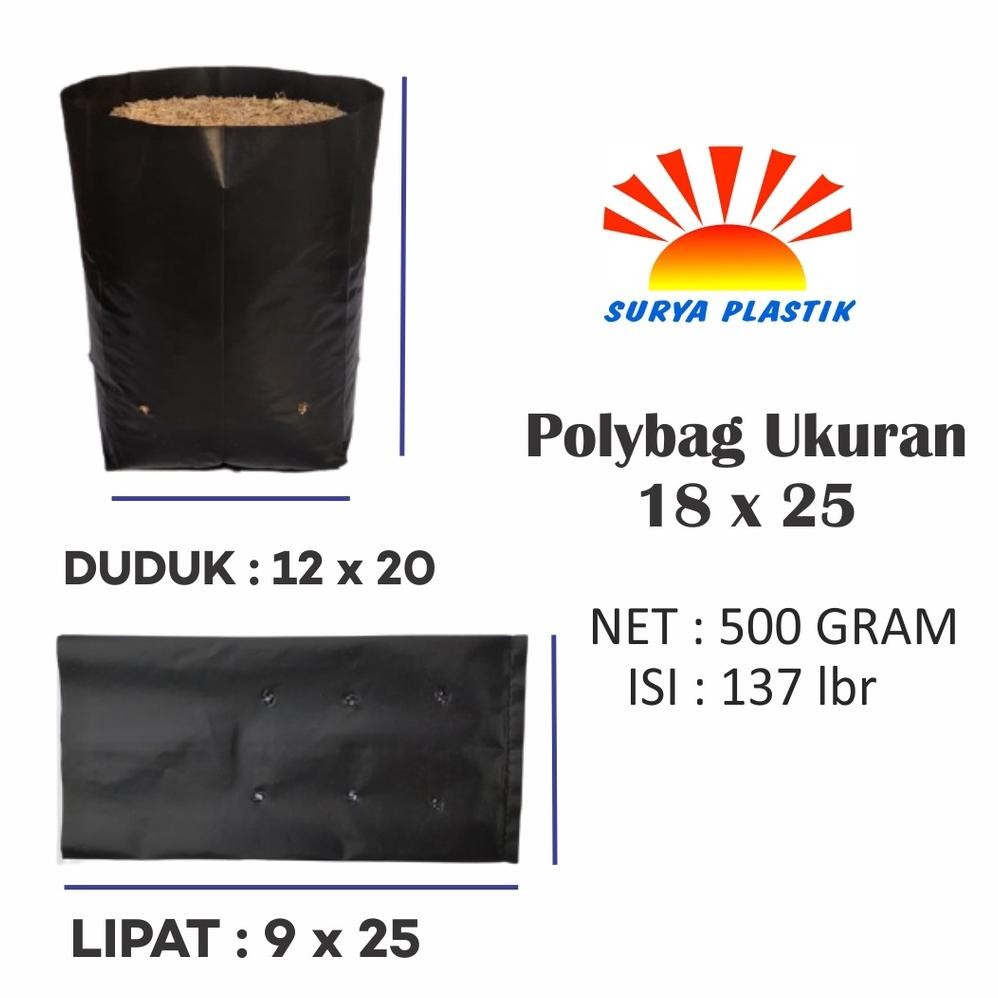 Polybag / Polibeg / Polibag Media Tanam Ukuran 18X25 Harga Grosir
