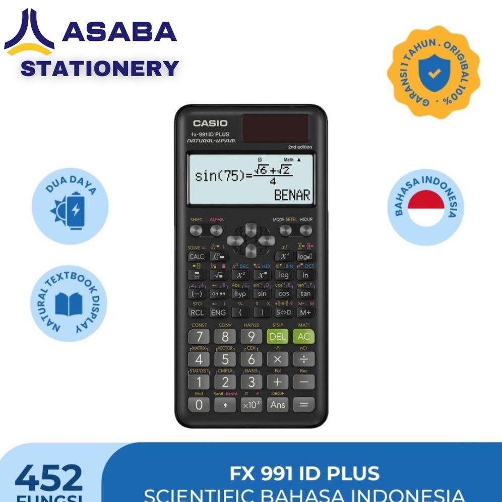 

baru !!! Asaba Stationery - Kalkulator Sekolah/Kampus Casio FX-991ID PLUS