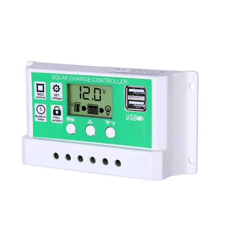 ready  Solar Charge Controller LCD LED Display Solar Cell PWM 12V 30A 50A 60A USB Panel Surya Charge