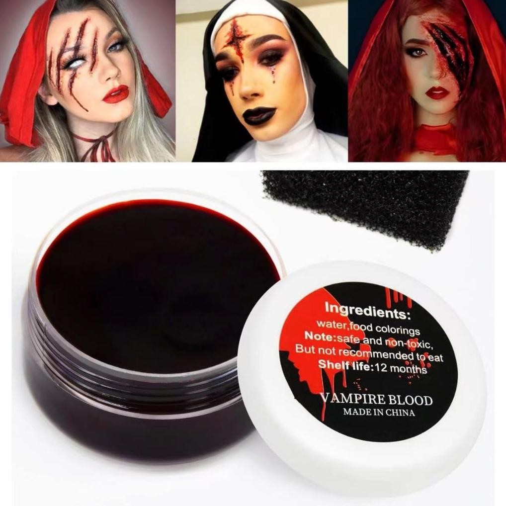 Premium 30G Darah Palsu Kental Fake Blood Make Up Cairan Darah Palsu Darah Mainan Halloween Cosplay 