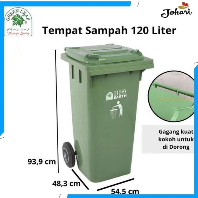 JUAL TEMPAT SAMPAH BIO 120 LITER GREEN LEAF 2012