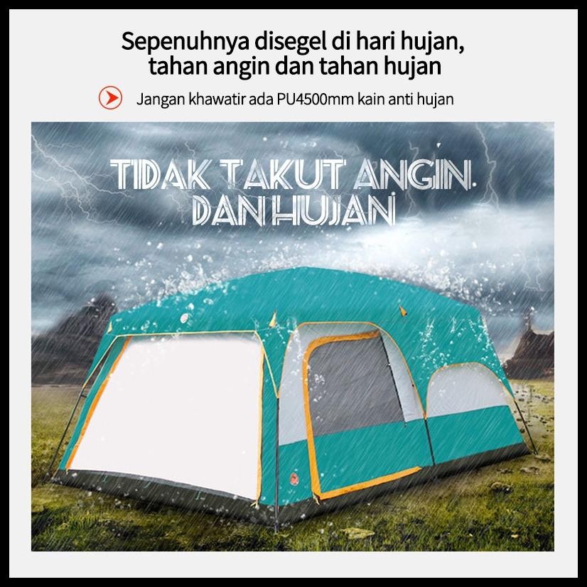 MBK- TENDA CAMPING 4-6 ORANG/PORTABLE WATERPROOF CAMPING TENT/TENDA BERKEMAH GUNUNG