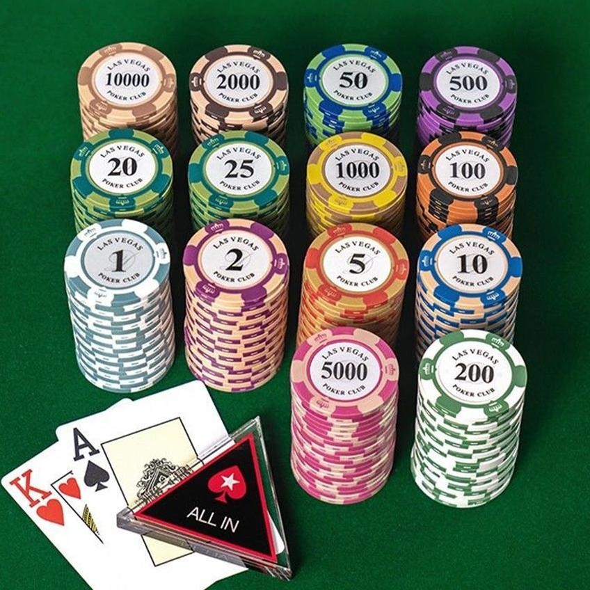 Premium Set Koin Poker 10Pcs / Koin Plastik Untuk Blackjack Dan Baccarat / Koin Texas Poker Chips / 