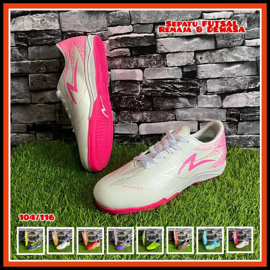SEPATU FUTSAL SPECS TERBARU SEPATU FUTSAL SPECS GALACTICA NBR IN PUTIH PINK