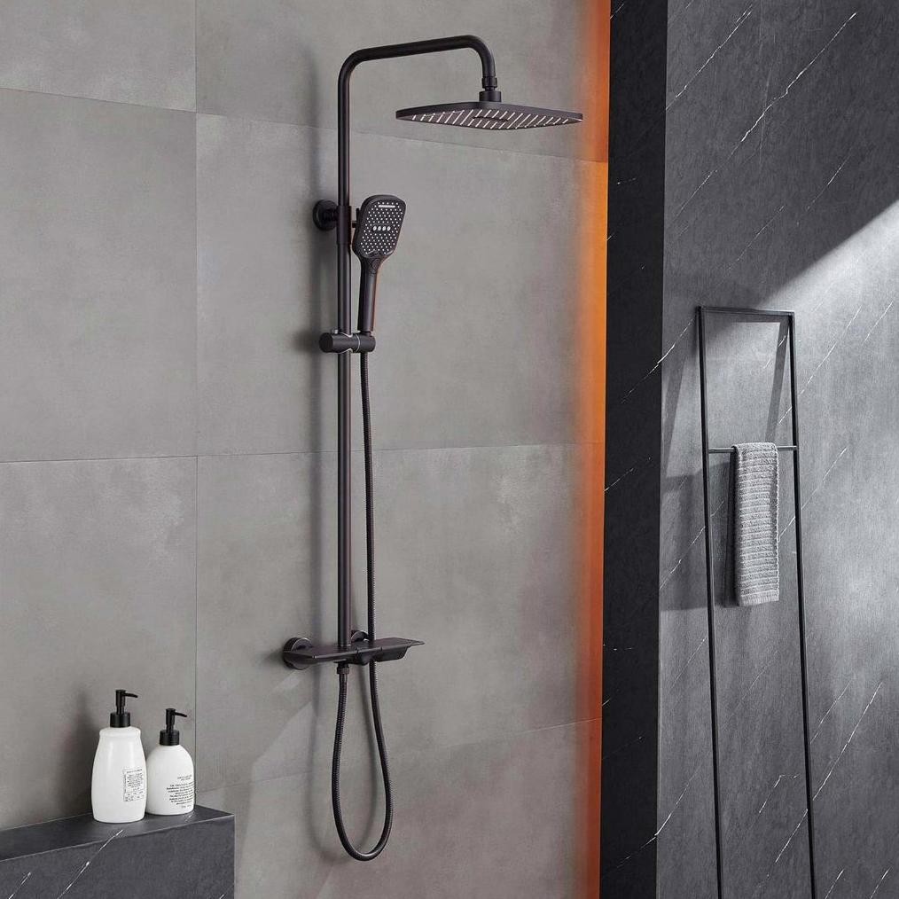 Premium 1.5m 2m Selang Shower Hitam Stainless 304 Selang Air Shower Selang Shower Kamar Mandi High Q