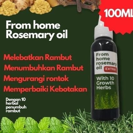 [[ TRISA / FROM HOME ROSEMARY OIL (FREE GIFT) PERAWATAN RAMBUT RONTOK RUSAK 100ML PERAWATAN RAMBUT M