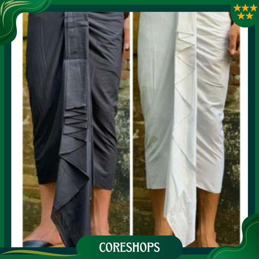 Kamen Bali Pria Setengah Jadi || Hitam & Putih Polos || Kamen Bali Setengah Jadi Ori