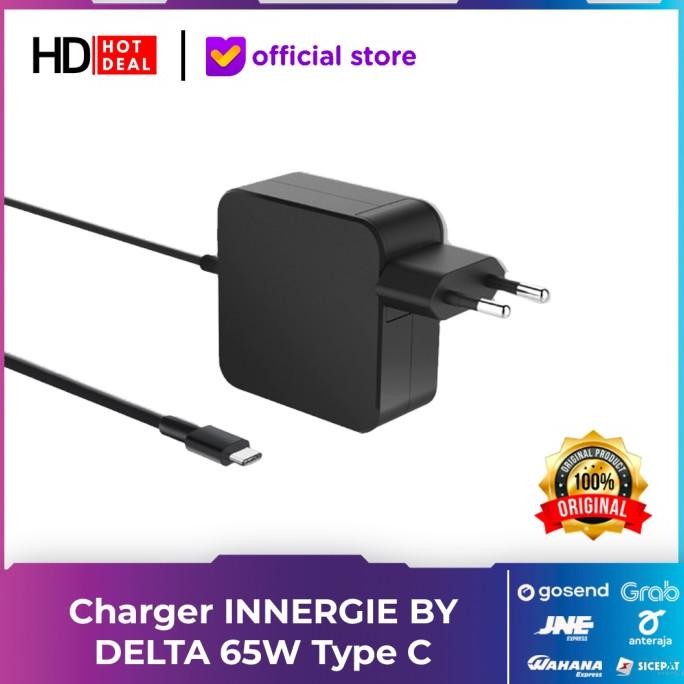 Charger Innergie By Delta 65W Type C Adaptor Laptop All Brand Pd 3.0 New Stok