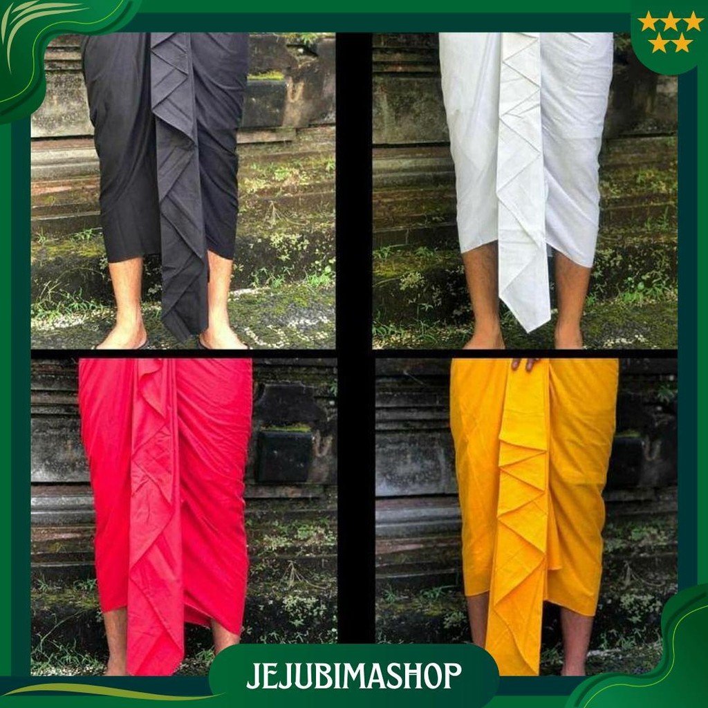 Kamen Bali Pria Setengah Jadi || Hitam & Putih Polos || Kamen Bali Setengah Jadi Siap Kirim