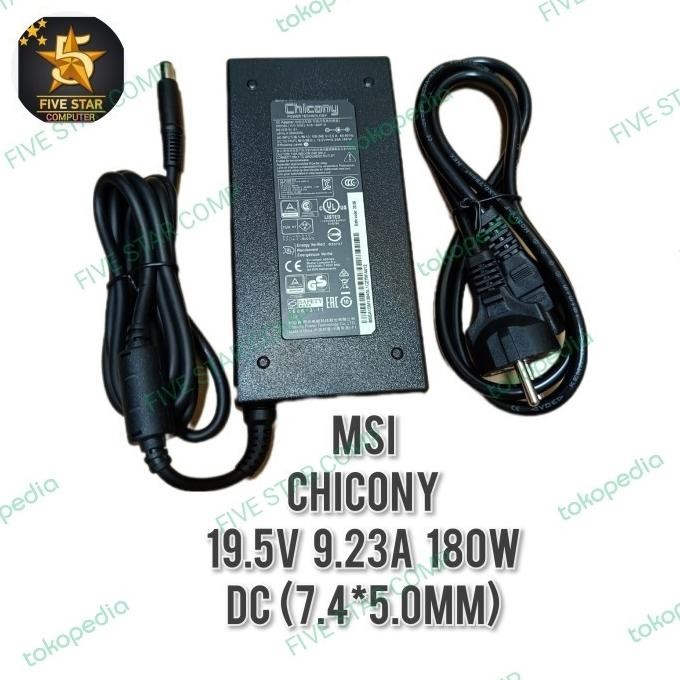 Adaptor Charger Laptop Msi Gp73 8Re Ge63Vr Ge73Vr Gl75 Leopard 180W New Stok