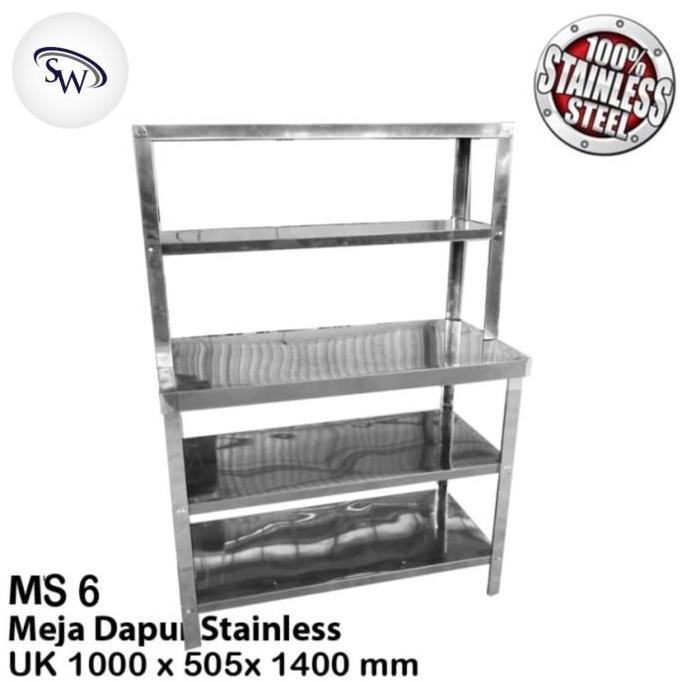 Sale Meja Dapur Portable Rak Dapur Susun Tingkat Meja Kompor Stainless