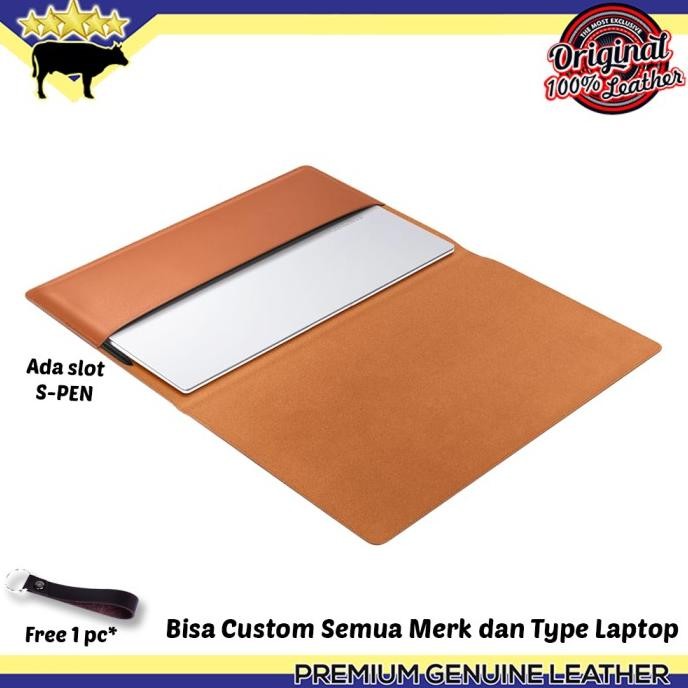 Leather Sleeve Laptop Samsung, Apple Dll Bisa Custom Semua Laptop New Stok