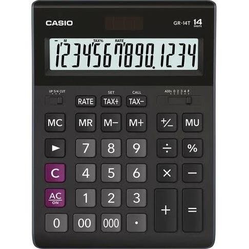 

H-4 Casio Gr-14T Desktop Kalkulator 14 Digit Big Display / Kalkulator Meja Rumah Kantor Murah