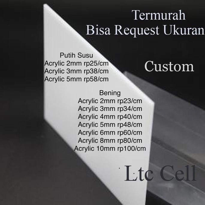 

redi Acrylic Susu 5mm 20x20cm Akrilik Putih Susu Laser Cutting