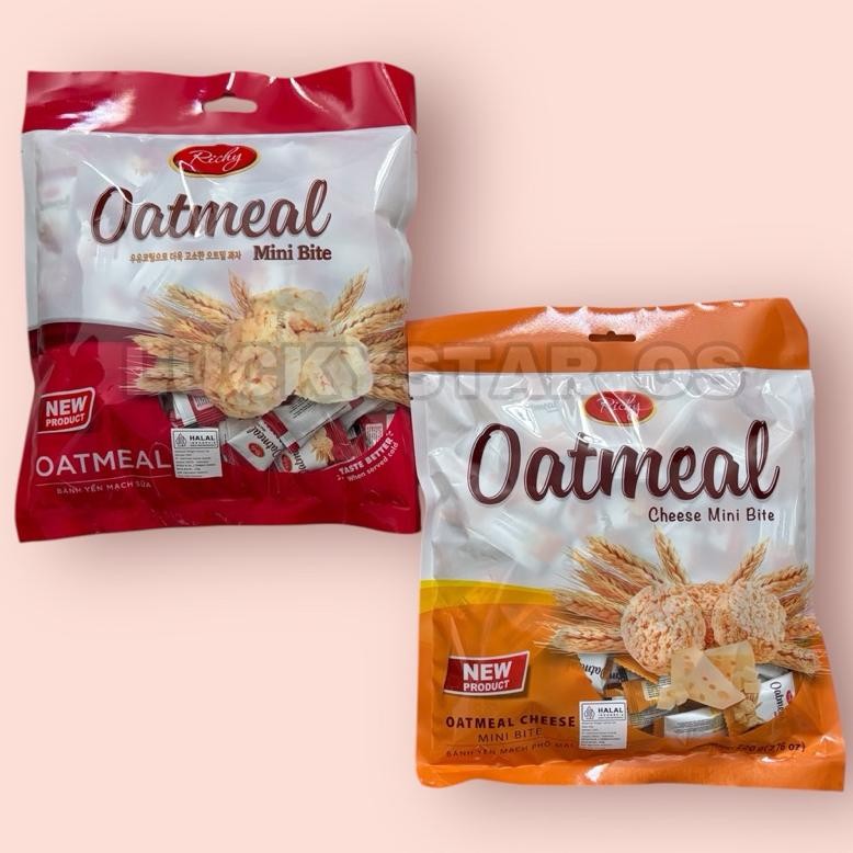

TERMURAH RICHY OATMEAL ORIGINAL 250GR / CHEESE MINI BITE 220GR SNACK VIETNAM OAT RASA KEJU Siap kirim