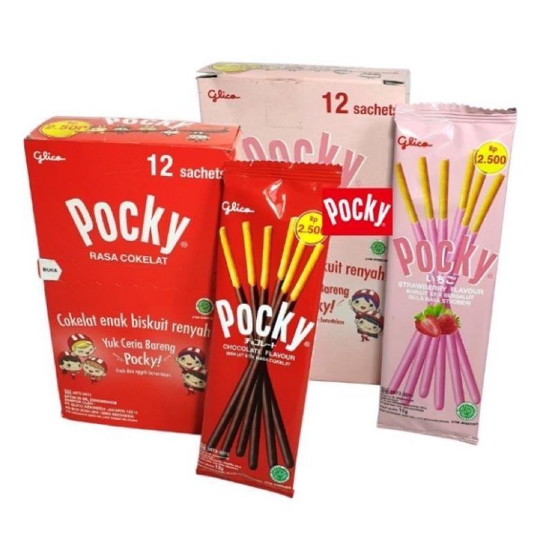 

TERLARIS Pocky 1 Pack Isi 12 Sachet Coklat Strawberry Siap kirim