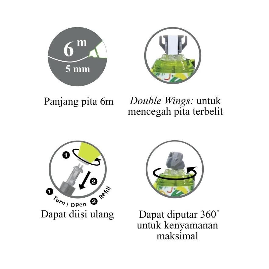 

se-7 aq-54 Faber Correction Tape Combo Refill + 1 Eraser Murah Murah