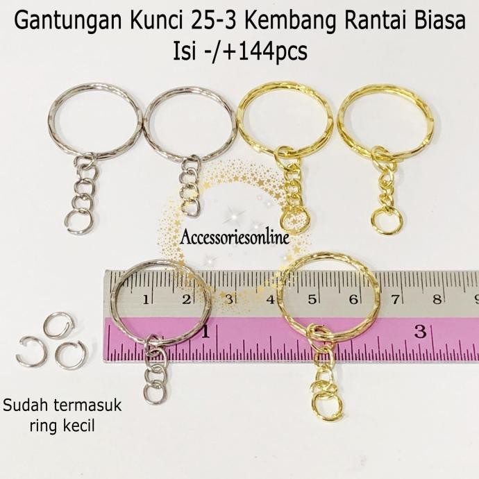 

tyS Ring Gantungan Kunci Ulir / Kembang - diameter 25mm biasa /GROSS