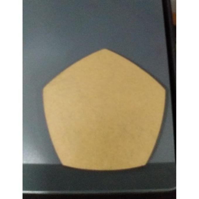 

redi Bahan Medali Akrilik Segilima Oval 2mm 9cm LASERCUT Acrylic