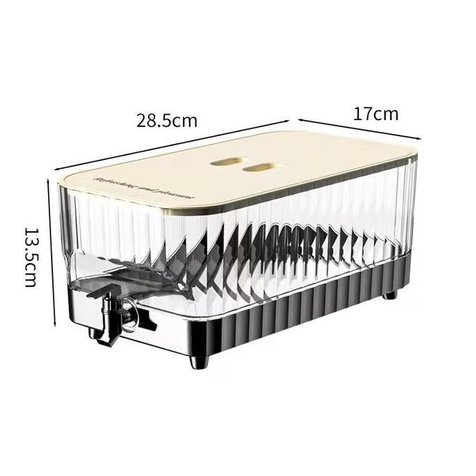 [VINNATSU] KETEL AIR KACA DENGAN TATAKAN KAYU / GLASS DISPENSER ESTETIK /MILK TEA BUCKET DISPENSER /