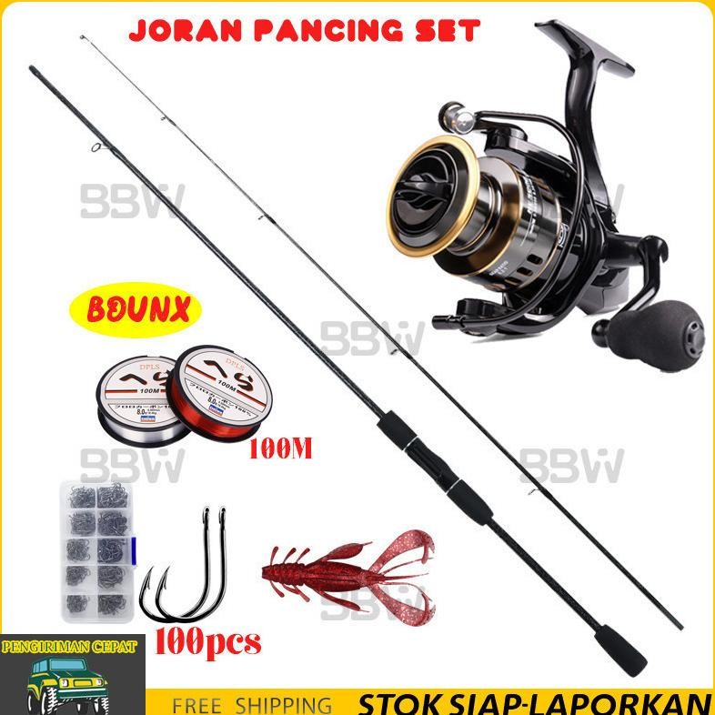 Pancing Set 1.6M/1.8M/2.1M/2.4M Joran Pancing Set Dengan Bahan Serat Karbon Joran Pancing Carbon Pan