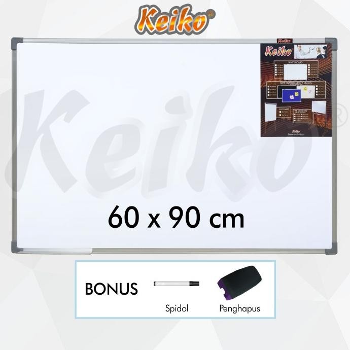

TERMURAH - Papan Tulis Whiteboard Gantung Single Face Keiko 60 x 90 cm