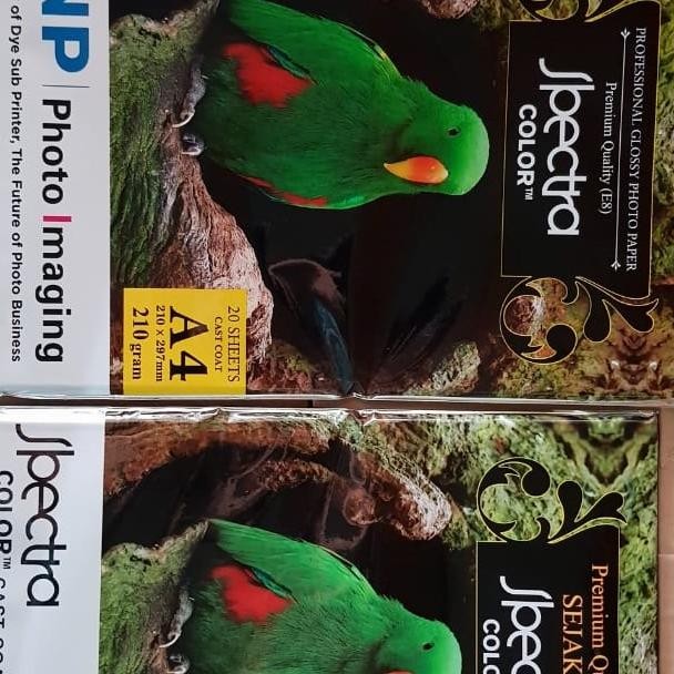 

tyS PHOTO PAPER GLOSSY PREMIUM 210 GRM SPECTRA / KERTAS PHOTO SPECTRA A4