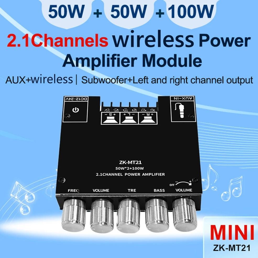 ready  ZK-MT21 Amplifier subwoofer Power amplifier bluetooth Amplifier board Amplifier bluetooth sub
