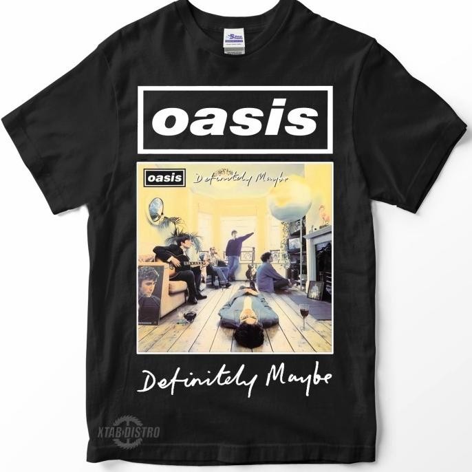 new  kaos band OASIS DEFINITELY MAYBE / Premium Tshirt oasis vintage murah