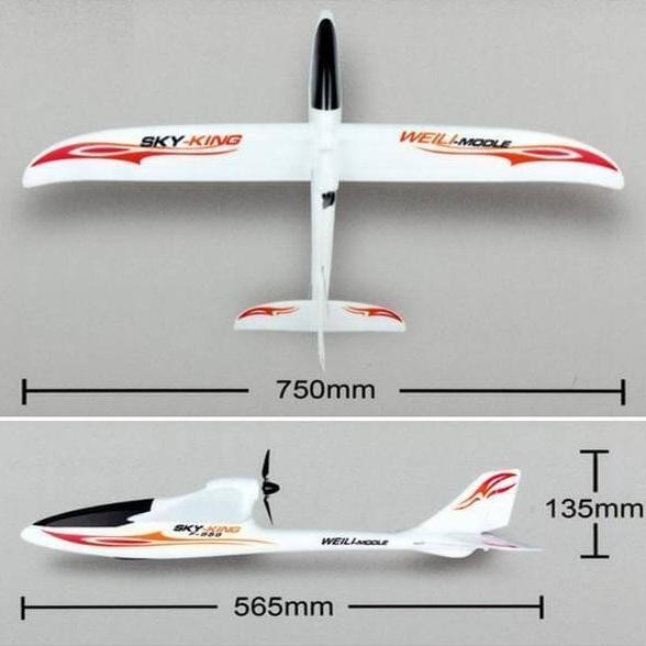 Murah WLToys RC Pesawat F959S Sky King 3CH 2.4Ghz Remote Control Non COD